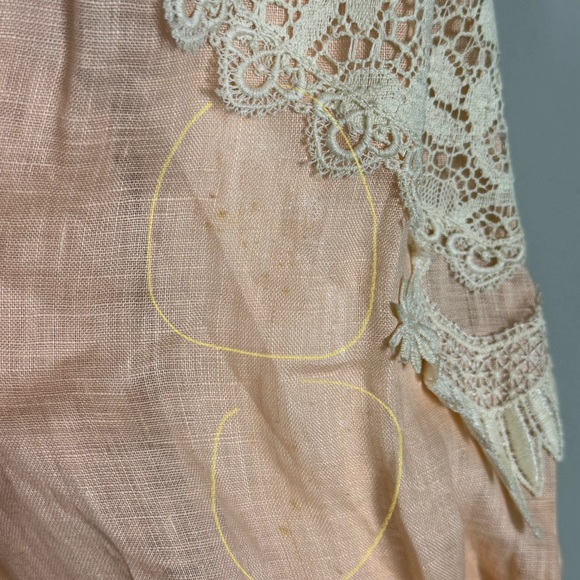 Vintage 1980s LORRIE KABALA Victorian 2pc Lace Linen Set, Juliet Sleeves Size 8 - Picture 12 of 16